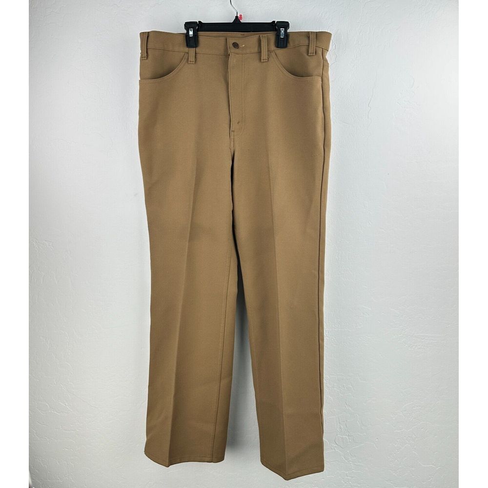 Vintage Levis Strauss & Co. Sta Prest Chino Pants Mens 38 Tan Bootcut Trouser